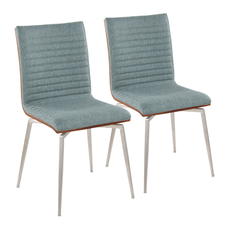 Lumi Source Mason contemporary dining chair set with swivel seats, modern design, and sleek finish for stylish dining spaces.