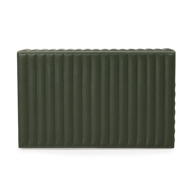 Eton - Ribbed Vegan Leather Hospitality Grade Storage Box - Green - R&R Furniture Gallery (Fountain Valley, CA)