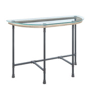 Brantley - Sofa Table - Clear Glass & Sandy Gray - R&R Furniture Gallery (Fountain Valley, CA)