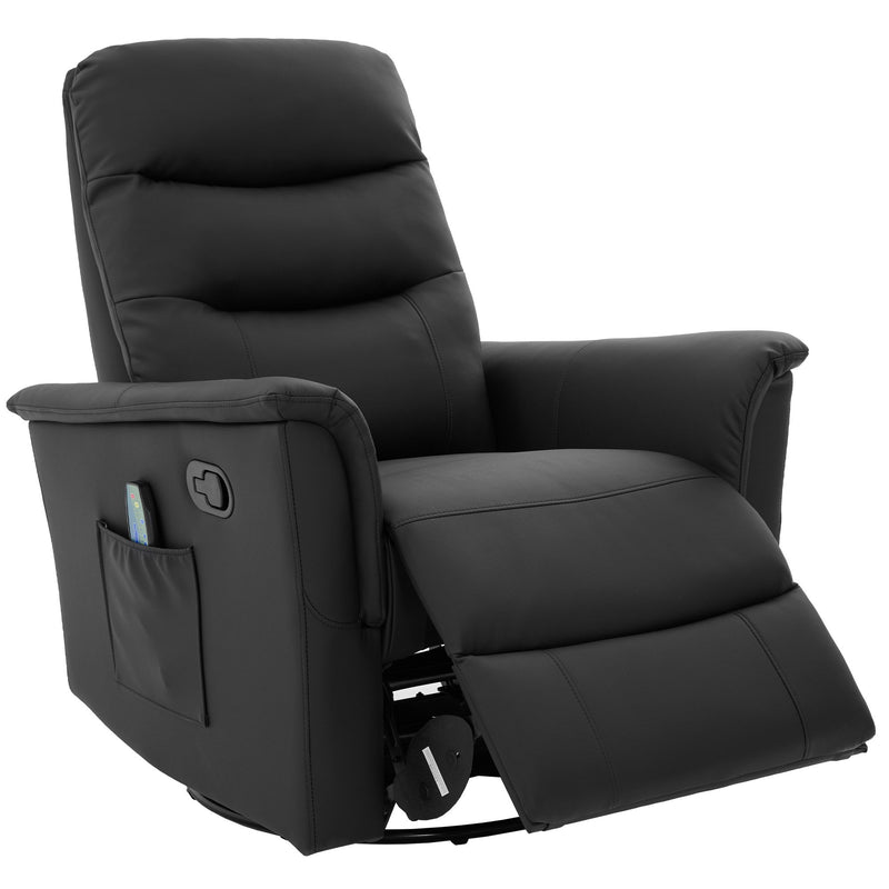 Manual Recliner Chair With 8 Point Massage And Swivel Function