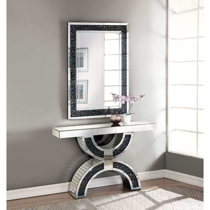 Nysa - Console Table With Faux Crystals - Mirrored - R&R Furniture Gallery (Fountain Valley, CA)