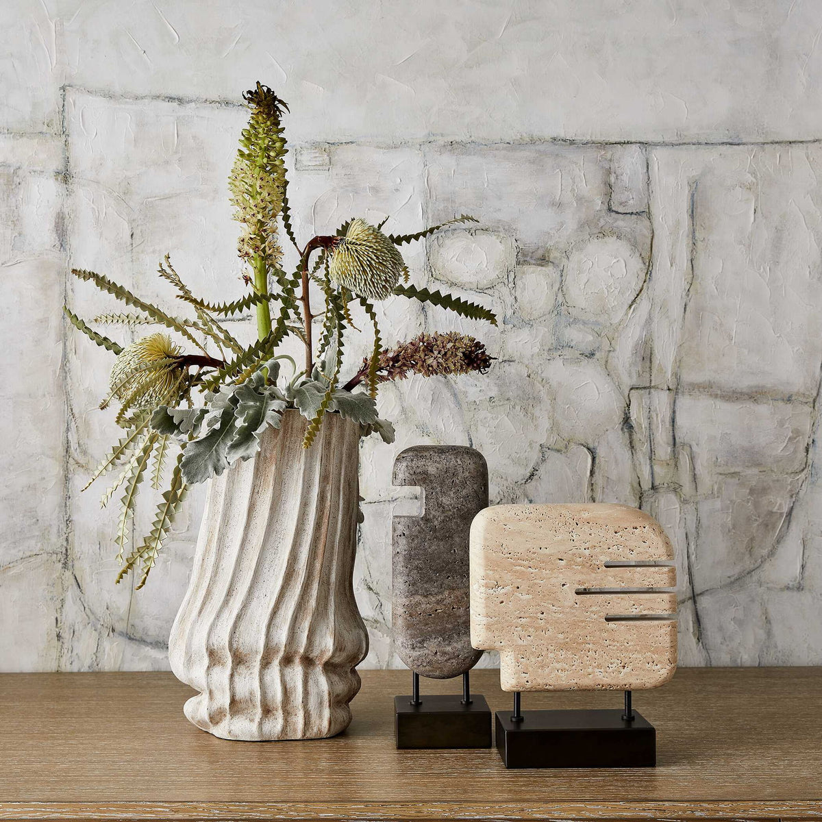 Puddle - Vase - Brown / White