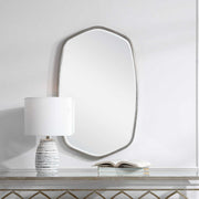 Uttermost Duronia Iron Wall Mirror with a sleek, modern frame, ideal for contemporary home decor.