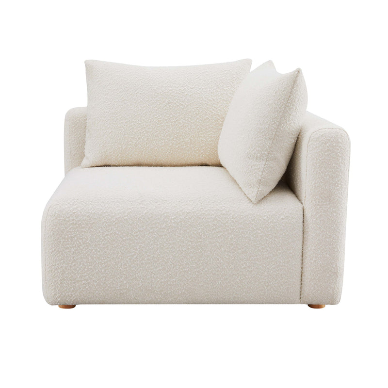 Hangover - Boucle Modular Corner Chair - Cream - R&R Furniture Gallery (Fountain Valley, CA)