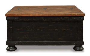 Valebeck - Lift Top Cocktail Table - Black / Brown - R&R Furniture Gallery (Fountain Valley, CA)