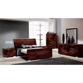 Queen Capri - Lacquer Italian Modern Bedroom Set