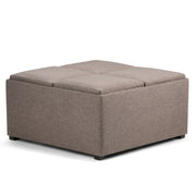 Avalon - Square Coffee Table, Storage Ottoman - R&R Furniture Gallery (Fountain Valley, CA)