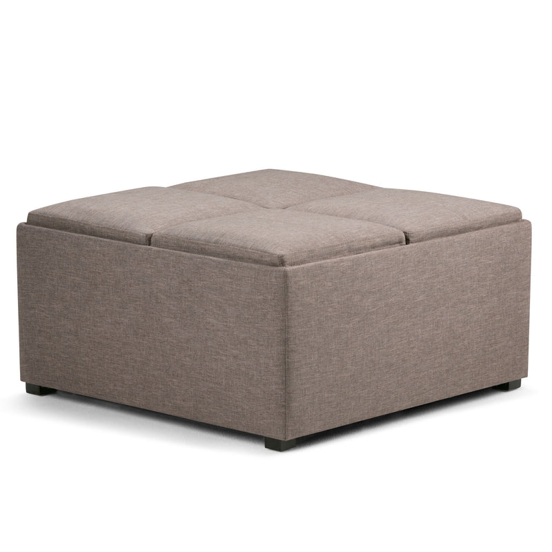 Avalon - Square Coffee Table, Storage Ottoman - R&R Furniture Gallery (Fountain Valley, CA)
