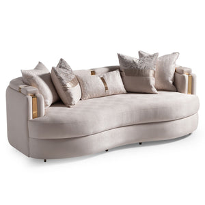 Carmela - Sofa - Almond / Gold - R&R Furniture Gallery (Fountain Valley, CA)