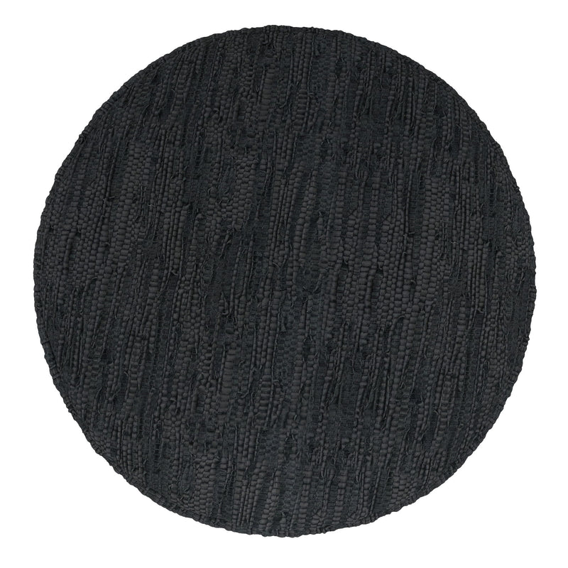 Fredrik - Round Pouf - Black - R&R Furniture Gallery (Fountain Valley, CA)