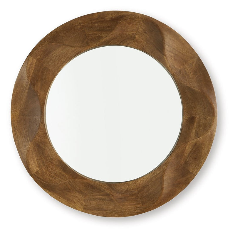 Aajon - Accent Mirror - Brown - R&R Furniture Gallery (Fountain Valley, CA)