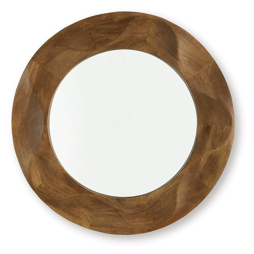 Aajon - Accent Mirror - Brown - R&R Furniture Gallery (Fountain Valley, CA)