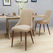 Mid Century Modern Fabric Armless Dining Chair - R&R Furniture Gallery (Fountain Valley, CA)