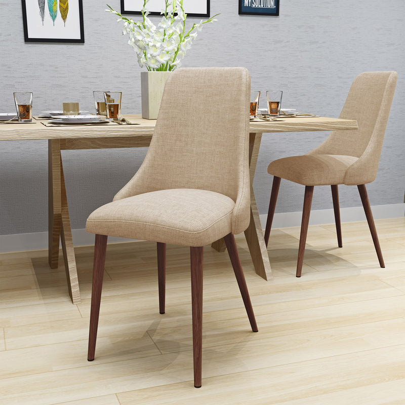 Mid Century Modern Fabric Armless Dining Chair - R&R Furniture Gallery (Fountain Valley, CA)