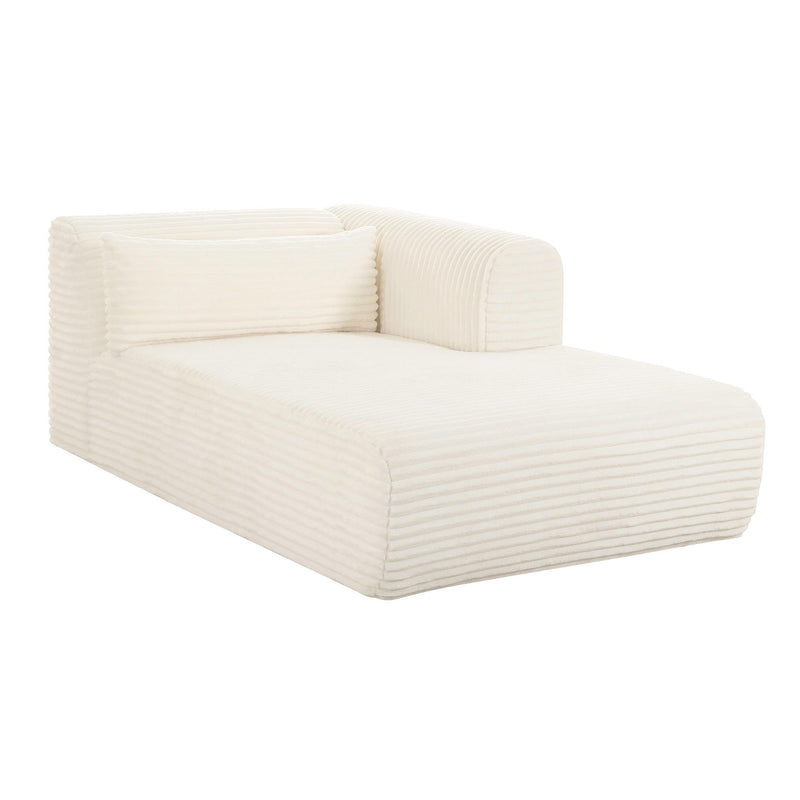 Tarra - Fluffy Oversized Corduroy Modular Chaise - R&R Furniture Gallery (Fountain Valley, CA)