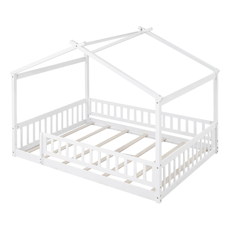Bed House Bed Frame With Fence - R&R Furniture Gallery (Fountain Valley, CA)