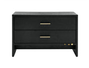 Wales Modern Grey Ash 2-Drawer Nightstand — view 2