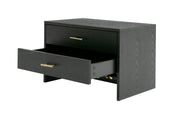Wales Modern Grey Ash 2-Drawer Nightstand — view 4