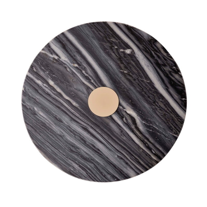 Addyson - Marble Side Table - Dark Gray - R&R Furniture Gallery (Fountain Valley, CA)