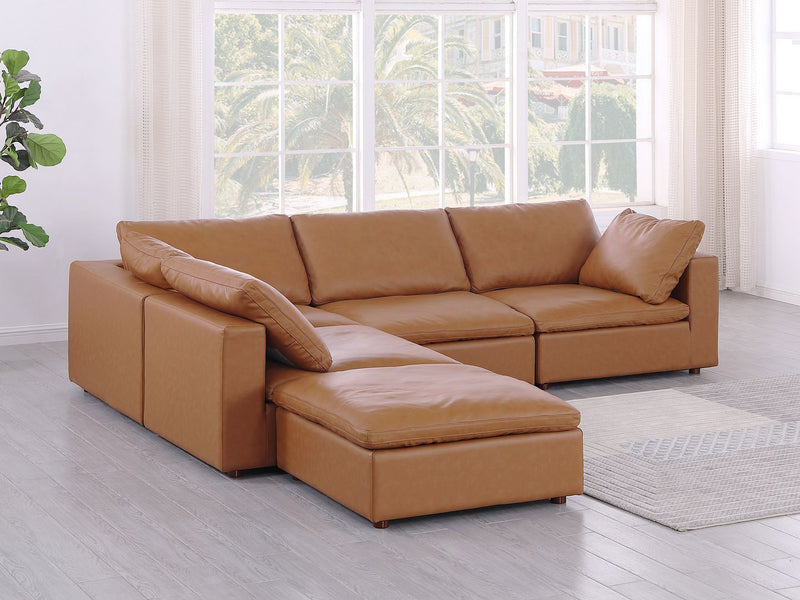 1100 - 5-Piece 4-Seat Sectional (Top-Grain Italian Leather) - R&R Furniture Gallery (Fountain Valley, CA)