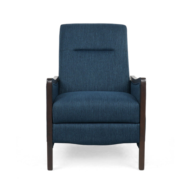 Drury - Contemporary Fabric Upholstered Pushback Recliner - R&R Furniture Gallery (Fountain Valley, CA)