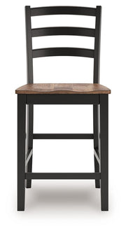 Wildenauer - Barstool (Set of 2) - Brown / Black - R&R Furniture Gallery (Fountain Valley, CA)