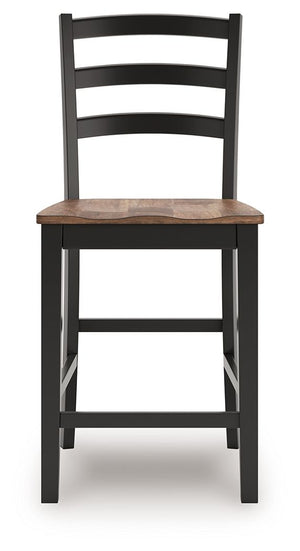 Wildenauer - Barstool (Set of 2) - Brown / Black - R&R Furniture Gallery (Fountain Valley, CA)