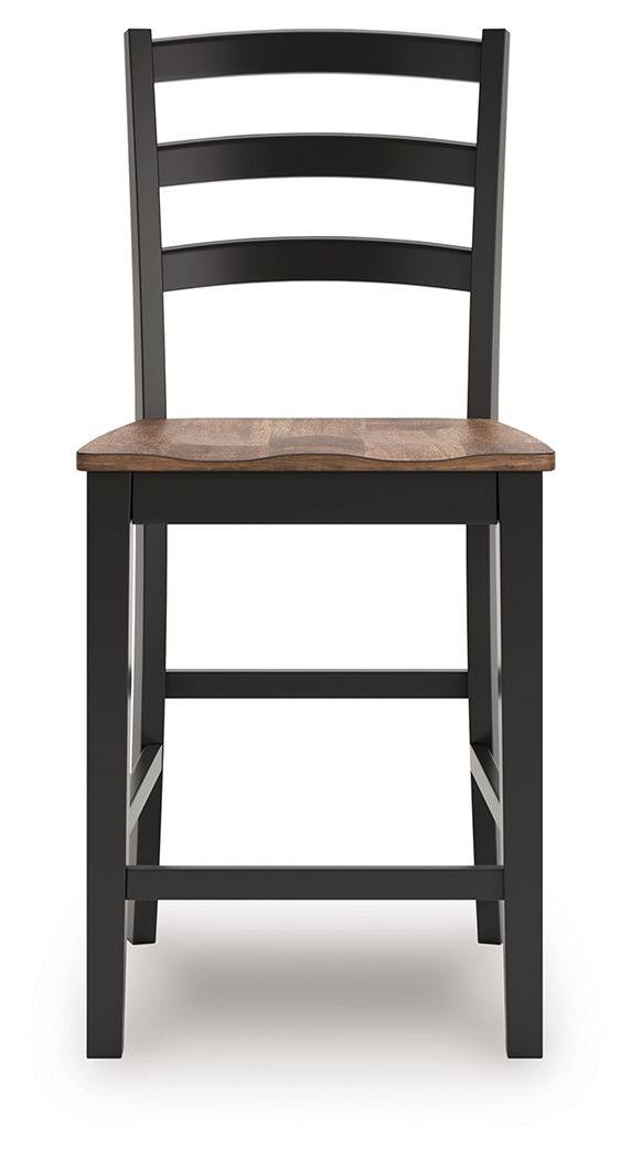 Wildenauer - Barstool (Set of 2) - Brown / Black - R&R Furniture Gallery (Fountain Valley, CA)