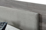 Enzo Italian Modern Grey Oak & Fabric 4-Piece Bedroom Set — view 4