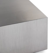 Anvil Modern Brushed Stainless Steel Coffee Table — view 4