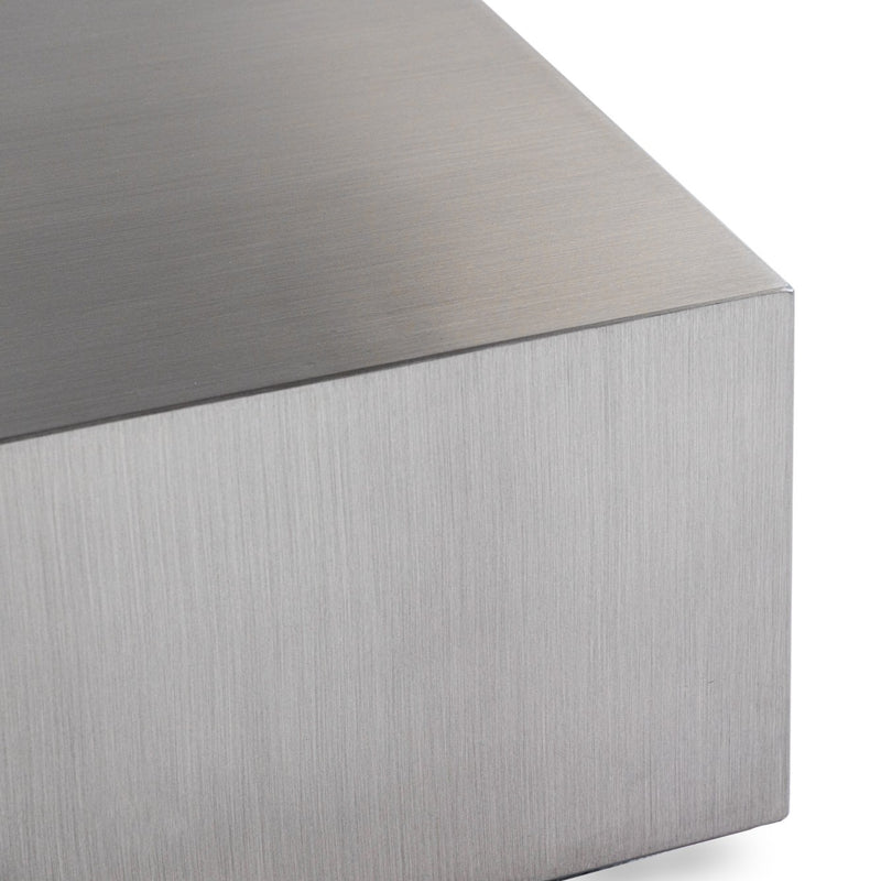 Anvil Modern Brushed Stainless Steel Coffee Table — view 4