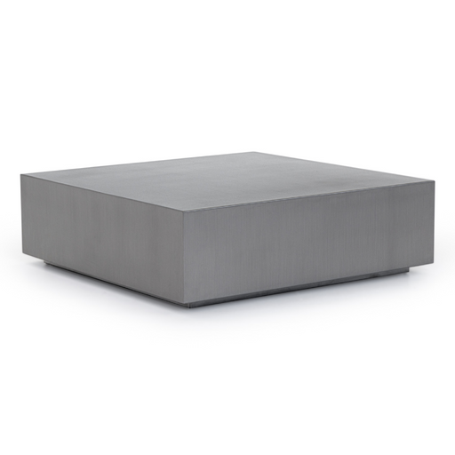 Anvil Modern Brushed Stainless Steel Coffee Table — view 2