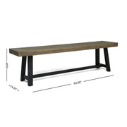 Noble House Cloud outdoor bench with acacia wood frame and slat panel design, perfect for garden or patio seating.