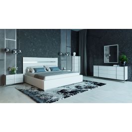 Eastern King Francois Modern White Bedroom Set