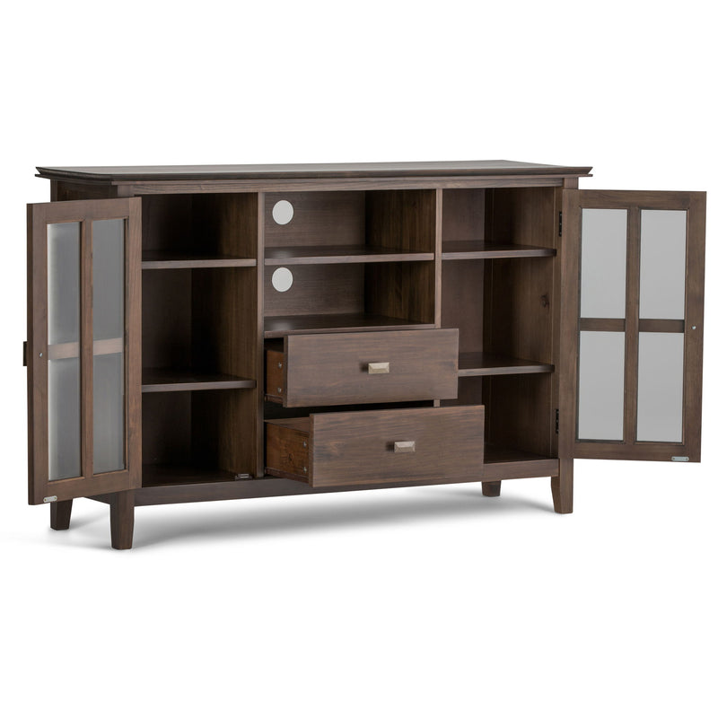 Artisan - Tall TV Media Stand - Natural Aged Brown - R&R Furniture Gallery (Fountain Valley, CA)