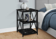 3 Tier Accent Table, Side Marble Look Contemporary & Modern - R&R Furniture Gallery (Fountain Valley, CA)