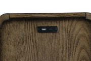 Brown Jensworth accent table by Signature Design Ashley with a sleek, modern design, featuring a smooth surface and sturdy legs.