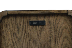 Brown Jensworth accent table by Signature Design Ashley with a sleek, modern design, featuring a smooth surface and sturdy legs.
