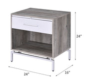 Cistus - Accent Table - Weathered Gray Oak & White - R&R Furniture Gallery (Fountain Valley, CA)