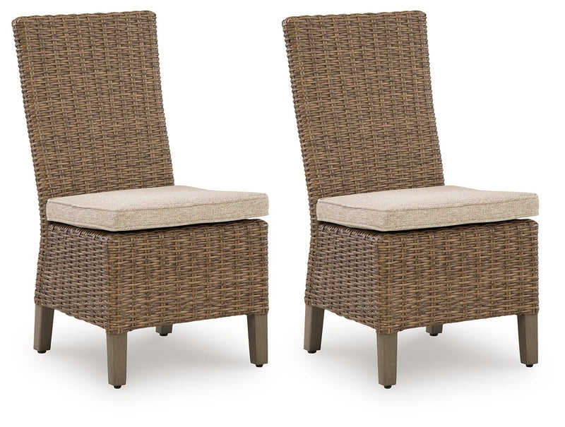 Laguna Heights - Side Chair With Cushion (Set of 2) - Beige - R&R Furniture Gallery (Fountain Valley, CA)