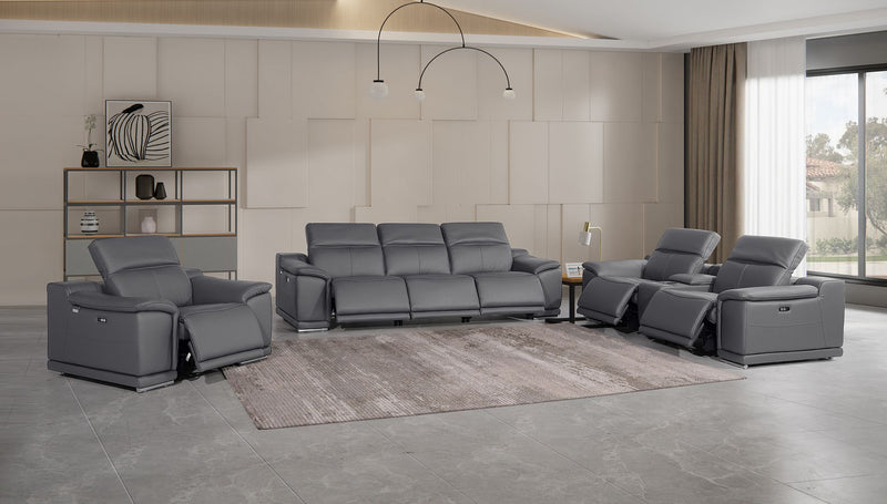 9762 - 7-Piece Modular Power Reclining Sofa, Loveseat And Chair Set With 6 Power Recliners In