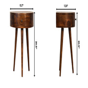 Semi Circle Nightstand - Chestnut - R&R Furniture Gallery (Fountain Valley, CA)