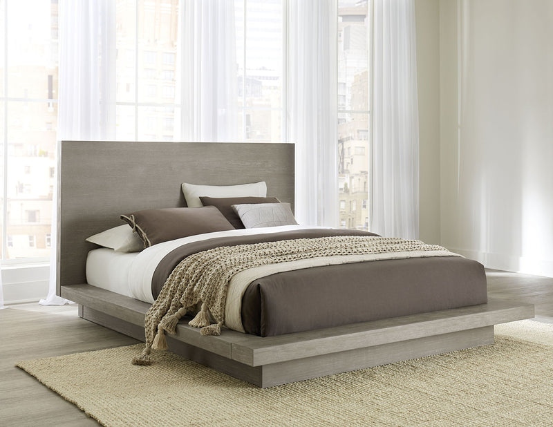 Melbourne King-Size Panel Bed in Mineral