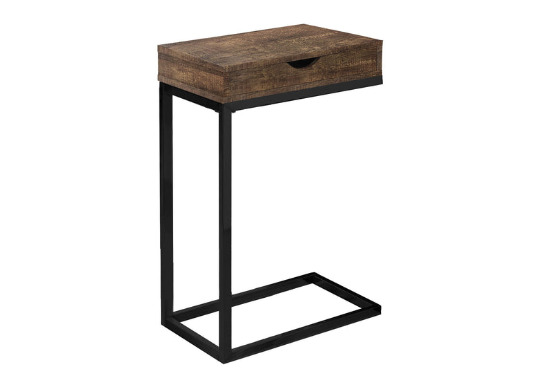 Accent Table, C - Shaped, Modern - Brown - R&R Furniture Gallery (Fountain Valley, CA)