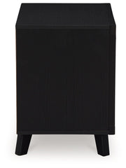 Danziar - Two Drawer Night Stand - Black - R&R Furniture Gallery (Fountain Valley, CA)