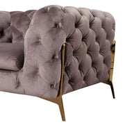 Sheila - Transitional Silver Fabric Loveseat — view 2