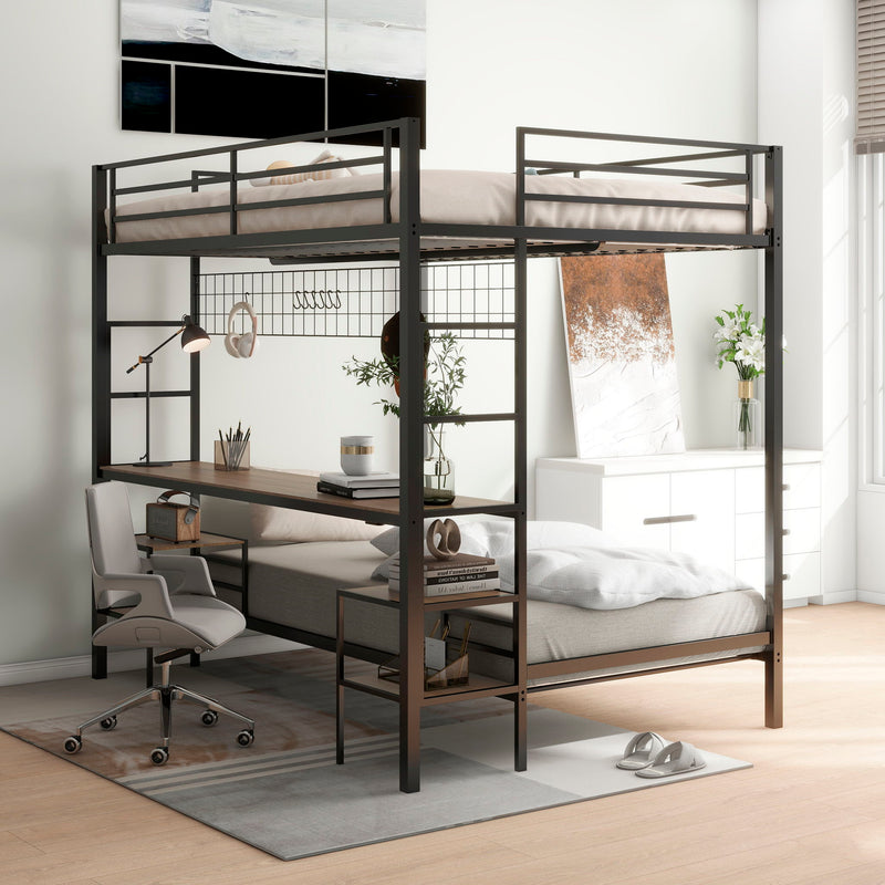 Ethan - Bunk Bed With Desk, Charging Station, Storage Shelves - R&R Furniture Gallery (Fountain Valley, CA)