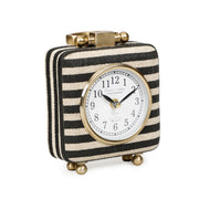 Mona - Striped Contract-Grade Standing Accent Clock - Black - R&R Furniture Gallery (Fountain Valley, CA)