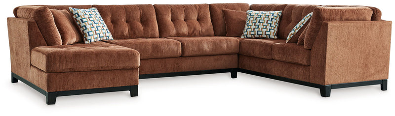 Laylabrook 3-Piece Sectional Sofa with Corner Chaise — Plush Upholstered Living Room Set in Spice