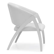 Rabia Modern White Leatherette Accent Chair — view 2